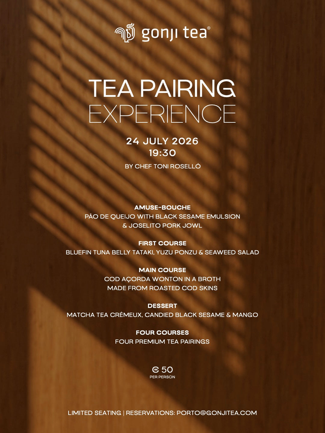 Gonji Tea Chefs Nights